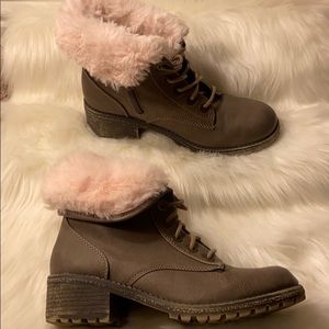 Justice Girls Furry Combat Boots